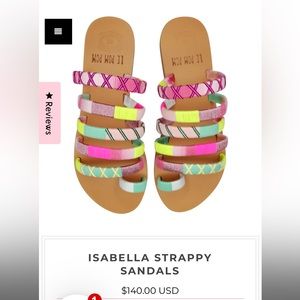 Cute hand woven Le Pom Pom sandals